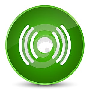 Network signal icon elegant green round button