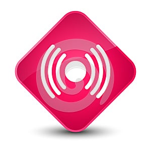 Network signal icon elegant pink diamond button