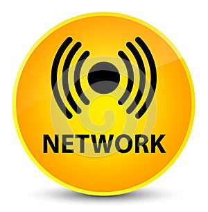 Network (signal icon) elegant yellow round button