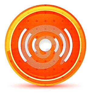 Network signal icon natural orange round button