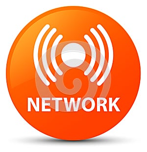 Network (signal icon) orange round button