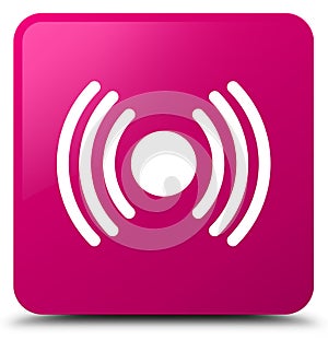 Network signal icon pink square button