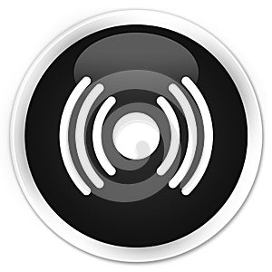 Network signal icon premium black round button