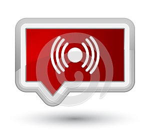 Network signal icon prime red banner button