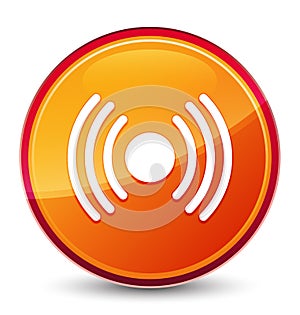 Network signal icon special glassy orange round button