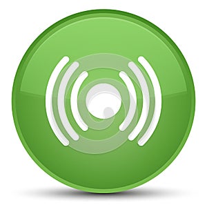 Network signal icon special soft green round button