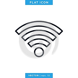Network Signal Icon Vector Logo Design Template