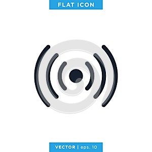 Network Signal Icon Vector Logo Design Template