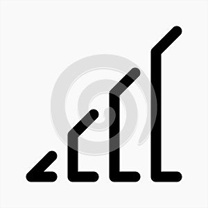 network signal icon vector for mobile phone user interface elements