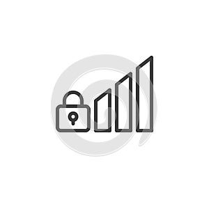 Network signal security line icon
