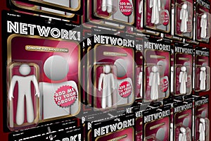 Network Social Interaction Meeting New People Action Figures