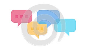 Network of Speech Bubbles for Digital Communication, vector design Generative AI