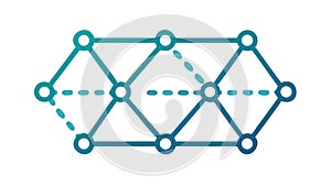 Network Structure Icon, Data Connectivity and System Link, vector design Generative AI