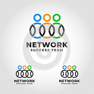 Network is a Successful Team Work Logo