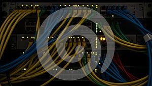 Network switch with color-coded cables