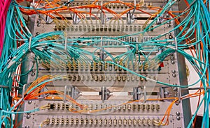 Network switch connections for network cable RJ45 and cable fiber optic cable