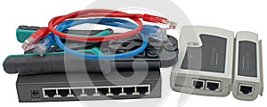 Network switch, ethernet cable and cable tester