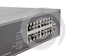 Network switch front panel isolated