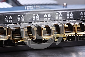 Network switch with gbic and ethernet cable