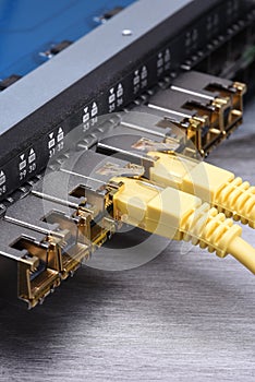 Network switch with gbic and ethernet cable