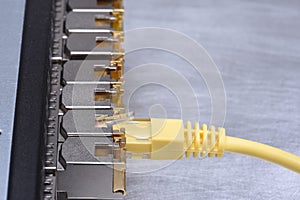 Network switch with gbic and ethernet cable