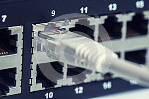 Network switch and UTP ethernet cables