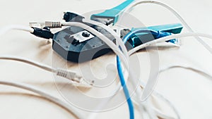 Network telecommunication rj45 cables pliers