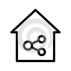 Network thin line vector icon
