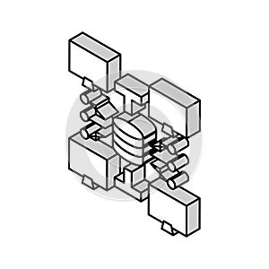 network topology analyst isometric icon vector illustration