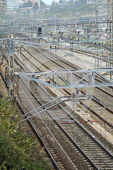 Network of tracks and connections