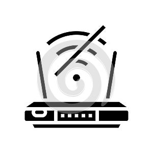 network troubles repair computer glyph icon vector illustration