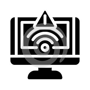 network troubles repair computer glyph icon vector illustration