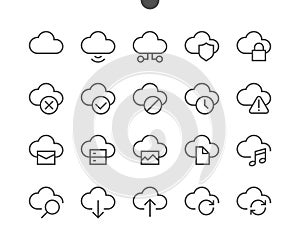 Network UI Pixel Perfect Well-crafted Vector Thin Line Icons 48x48 Ready for 24x24 Grid with Editable Stroke