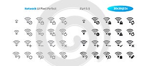 Network UI Pixel Perfect Well-crafted Vector Thin Line And Solid Icons 30 2x Grid for Web Graphics and Apps. Simple