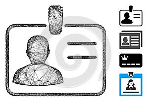 Network User Badge Vector Mesh