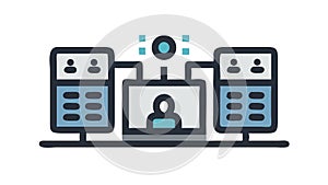 Network Users and Online Community, vector design Generative AI