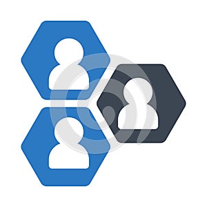 Network vector glyph colour    icon