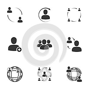 Network vector illustration . Social media marketing on a white background