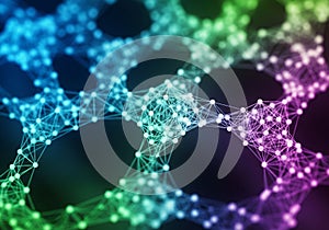 Network visualization featuring interconnected nodes and lines