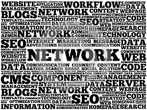 Network word cloud