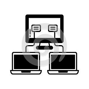 Network workflow Vector Icon which can easily modify or edit