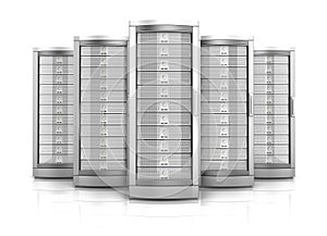 Network workstation servers 3d illustration