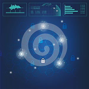 Network world,blockchain,Internet of things concept vector image photo