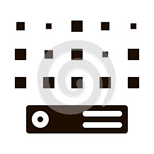 Networking Artificial Big Data Center glyph icon