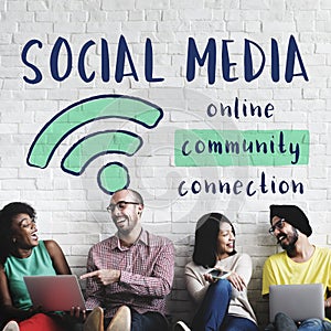 Networking communication Connection Share Ideas Concept