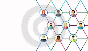 Networking concept with diverse people