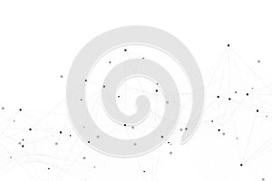 Networking connection concept abstract technology. Global network connections with points and lines. Big data