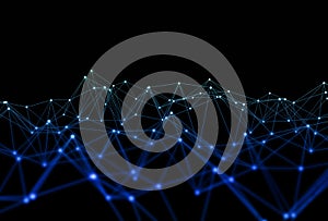 Networking connection line structure or technology abstract background or dynamic data digital 3d rendering