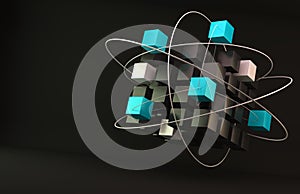 Networking and internet concept.3d  Illustration