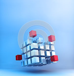 Networking and internet concept.3d  Illustration